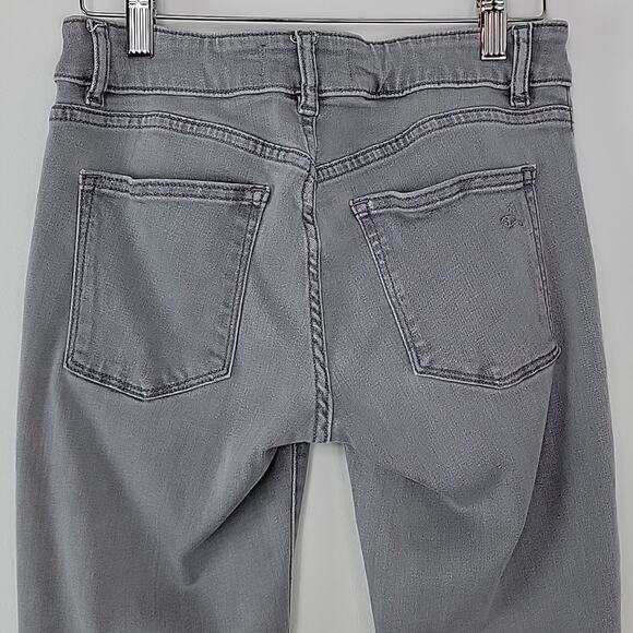 DL1961 Florence Instasculpt Cropped Raw Edge Skinny Gray Denim Jeans 27 FLAWS - Picture 5 of 15